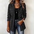 thumbnail image 6 of Tqcoqu Women's Polka Dot Oversized Jacket, Lapel Zip Up Casual Waterproof Coat with Multiple Pockets,Women's,Size S-XXXL, 6 of 8