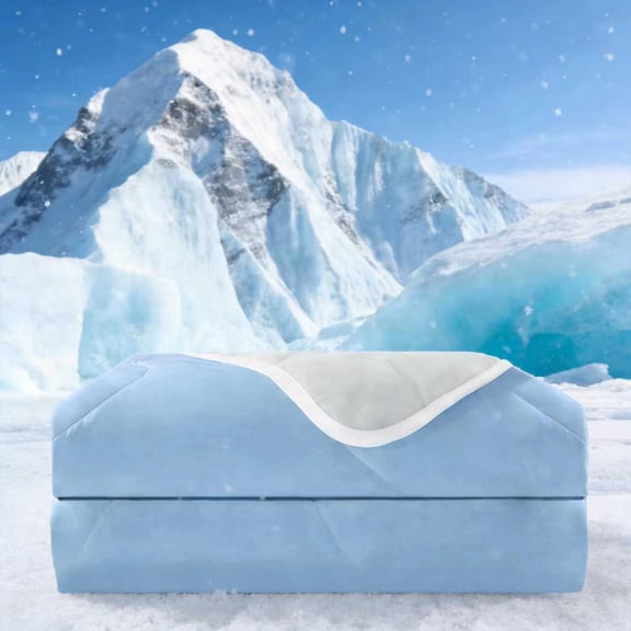 BedTreat Queen Size Cooling Comforter Blue/Gray Reversible, Lightweight Breathable Summer Bedding for Hot Sleepers & Night Sweats(88"x92")