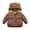 Coffee, variant on Tuosodrolic Toddler Boys Girls Fleece Lined Winter Coat Cute Ear Hooded Puffer Jackets Warm Outerwear Solid Down Coat for 12M-6T