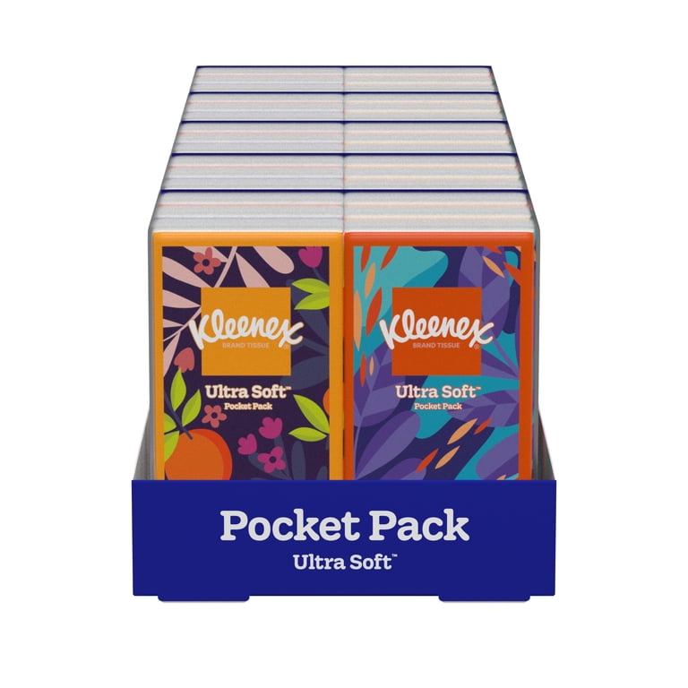 Kleenex, On-The-Go Facial Tissues, 6 Pack, 3-Ply, 10 Tissues per