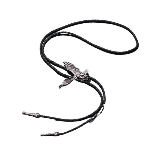 tamizeot Retro Rope Bolo Tie For Men Suitable For Daily Wear Fine Workmanship And Delicate Details Alloy Bolo Black Eagle