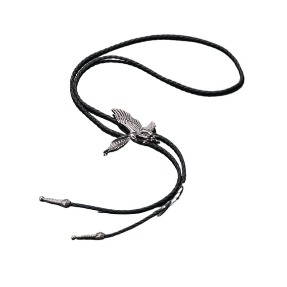 Wweixi Black Stylish Rope Bolo Tie For Men Suitable For Daily Wear Comfortable To Wear Bolotie Alloy Bolo Black Eagle