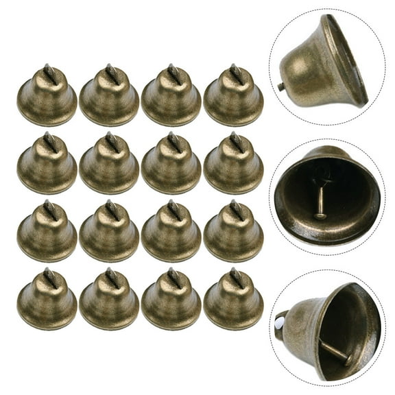 Toddmomy 16Pcs Small Vintage Bells in Bronze for DIY Handcraft and Holiday Decorations