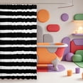 thumbnail image 3 of Erosebridal Mid-Century Lines Shower Curtain 72Wx72L,Aesthetic Abstract Stripes Bathroom Curtain, 3 of 5