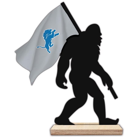 Detroit Lions 18 Team Logo Bigfoot Silhouette Desktop Art