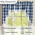 thumbnail image 5 of Park Designs Buffalo Check Home Lined China Blue Swags 72" x 36", 5 of 6