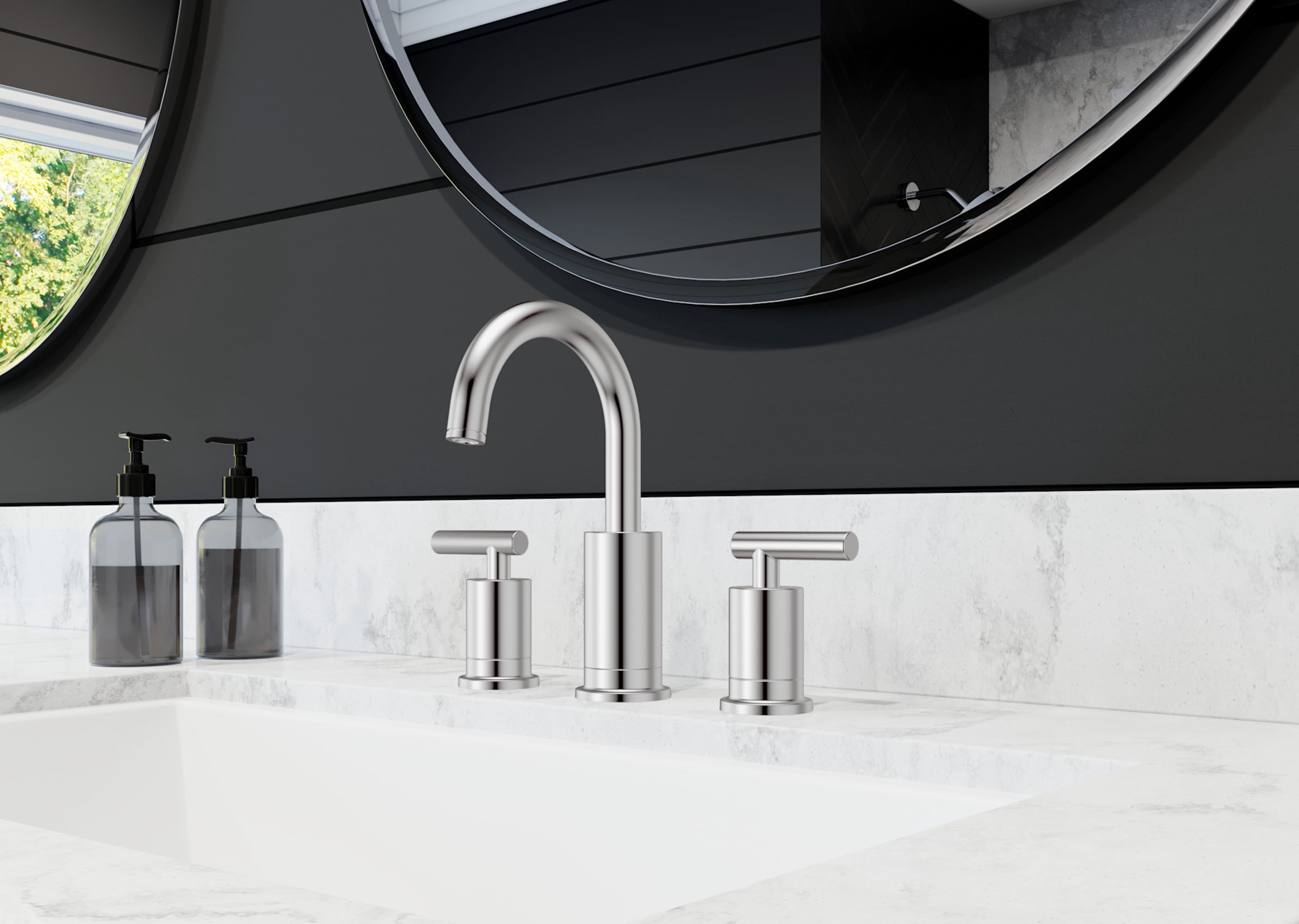Pfister LG49-NCPK Contempra 1.2 GPM Widespread Bathroom Faucet - Nickel