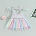 thumbnail image 2 of AMERTEER Bébé Fille A-Ligne Mesh Robes Princesse Été Tutu Robe Enfants Vêtements Tulle Robe de Bal, 2 of 8