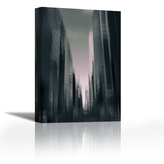 New York Noir - Contemporary Fine Art Giclee on Canvas Gallery Wrap - wall décor - Art painting - 18 x 27 Inch - Ready to Hang
