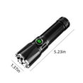 thumbnail image 3 of EUDIDV Portable Flashlight LED Flashlight,1000 Lumens Super Bright Flashlight, Zoomable, Rechargeable Flashlight With 4 Modes,, Powerful Handheld Flashlight Durable Torch Bright, 3 of 7