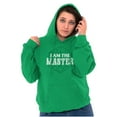 thumbnail image 4 of I Am The Master Dungeons Funny Gaming Unisex Plus Fleece Graphic Hoodie Brisco Brands 3X, 4 of 5