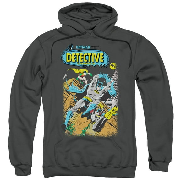 Batman Detective #487 Adult Pullover Hoodie Sweatshirt Charcoal