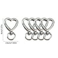 thumbnail image 3 of Zhmrfg Valentine's Day Decor Heart Shaped Keychain 5-Pack, Romantic Alloy Design Multi-Functional Bag Buckle Decor for Lovers Bags Keys Holiday Gifts Valentines Day Romantic Ambiance Party Favors, 3 of 6