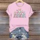 thumbnail image 2 of Mujeres Manga Corta de Verano Tops Día de San Valentín Impreso Cuello Redondo, Camisa de Moda Casual Blusa, 2 of 6