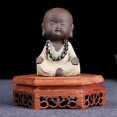 thumbnail image 3 of Base de madera roja Estatua de exhibición china Pedestal de quemador de incienso Base de madera Afortunado Sencillez, 3 of 5