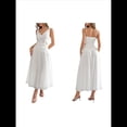 thumbnail image 3 of Vestido Informal de Verano Sin Mangas para Mujer, con Escote en V, Arrugas y Espalda Descubierta, para Fiesta L, 3 of 7