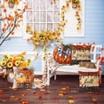 thumbnail image 3 of 4pcs Fall Pillow Cover Decoration 18x18in Thanksgiving Pumpkin Buffalo Bow-knot Throw Pillow Cases Autumn Harvest Party Cushion Pillow Covers for Farmhouse Couch Sofa Outdoor Home Decor, 3 of 6