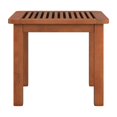 thumbnail image 4 of CorLiving Miramar Hardwood Outdoor Square Slat Top End Table, Brown, 4 of 7