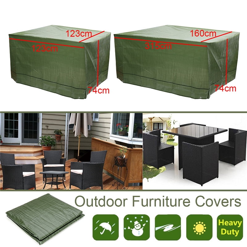 Green Square Large Capacity Outdoor Sectional Furniture Cover, Table