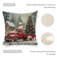 thumbnail image 4 of Christmas tree snowman truck Linen toss pillowcase Decoration pillowcase Gift preferred 18x18" Cushion cover 4 set Sofa pillowcase Sofa bedroom living room car, 4 of 8