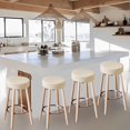 thumbnail image 6 of Stool Covers Round Set of 2, Waterproof PU Bar Stool Seat Covers 12-15 Inch with Elastic Bands,Bar Stool Chair Covers Washable Stool Cushion Slipcover, 6 of 8