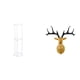thumbnail image 1 of Mesa auxiliar redonda,Mesa auxiliar redonda de acrílico transparente de 3 niveles para sala de estar,Estatua de cabeza de ciervo,Adorno de pared con cabeza de ciervo,animal decorativo para el, 1 of 8