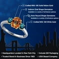 thumbnail image 2 of Gem Stone King 10K Two Tone Gold Ecstasy Mystic Topaz and Blue Diamond Engagement Ring for Women | 2.04 Cttw | Oval 8X6MM | Gemstone November Birthstone | Size 9, 2 of 6