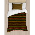 thumbnail image 1 of Kente Pattern Twin Size Duvet Cover Set, Traditional African Pattern in Lively Colors Indigenous Culture Folklore, Decorative 2 Piece Bedding Set with 1 Pillow Sham, Multicolor, by Ambesonne, 1 of 3