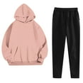 thumbnail image 2 of 2 Piece Sets for Women Hoodie Sweatpants Casual Sweatsuit with Pockets for Athletic Casual Running Tracksuit Fall Outfits, 2 of 6
