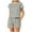 White, variant on TSADFHJI Short Silk Robes for Women Women Summer 2 Piece Sets Striped Short Sleeve Tee Shirts Mini Shorts Loungewear Shorts Set Ribbed Pajama Set L Green