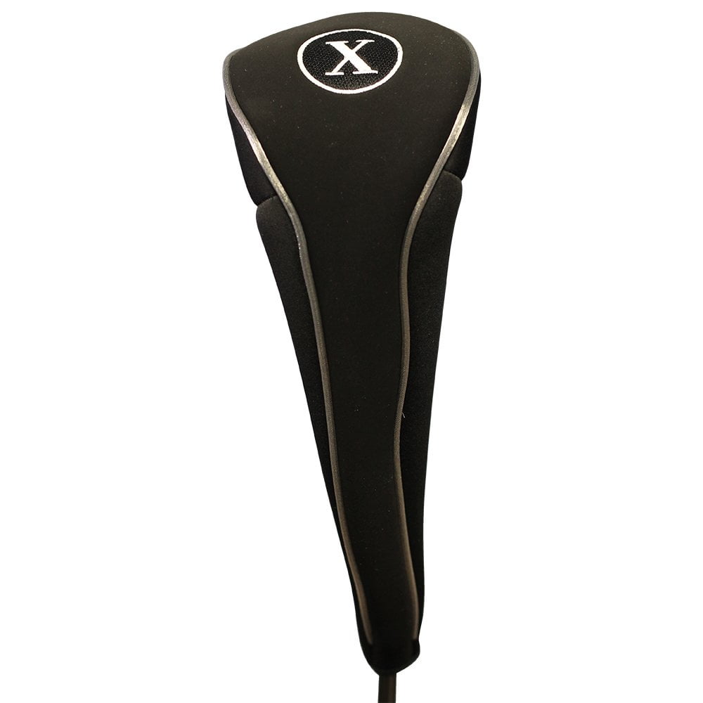 Black Golf Zipper Head Cover X Fairway Wood Metal Headcover Neoprene Traditional Plain Protective Cover Fits All Fairway Golf Clubs Perfect Gift for Golfing Buddies