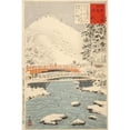 thumbnail image 2 of Kobayashi Kiyochika 17x24 Gold Ornate Framed and Double Matted Museum Art Print Titled - Shinkyo, Sacred Bridge at Nikko (1897), 2 of 4