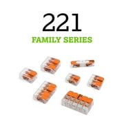 WAGO 221-413 Lever-Nuts 3 Conductor Compact Wire Connectors 24-12 AWG (50 Pack)