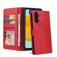 thumbnail image 2 of Case For Samsung Galaxy A13 5G,Premium PU Magnetic Flip Stand Protective Kickstand Credit Card Holder Cash Pocket Wallet Shockproof Phone Cover For Samsung Galaxy A13 5G,Red, 2 of 12