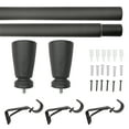 thumbnail image 5 of Better Homes & Gardens 1” Cast Iron Cone Curtain Rod, Cast Iron, 120-180”, 5 of 5