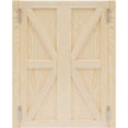 thumbnail image 6 of Swinging Door, Interior Pine Wood Cafe Doors, Auto Close Partition Door with 4 Hinges, for Hallway Porch Kitchen Bar Stairs Entrance, 27.55 * 35.43 in, Log Color, 6 of 9