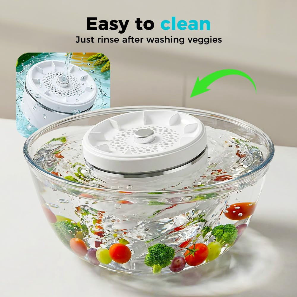 Fruit and Vegetable Washing Machine, 2027 Upgraded Produce Washing Device with Titanium Plate, Waterproof Food Cleaner, Rechargeable for Kitchen and Outdoor Use
