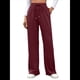 thumbnail image 1 of Pantalones Deportivos Casuales para Mujer, de Pierna , Holgados, con Cordón Ajustable, Cintura Alta, Elásticos y Bolsillos. Vino Tinto L, 1 of 10