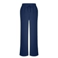 thumbnail image 6 of Posijego Sweatpants for Women Solid Color Lounge Pants Drawstring Elastic Waist Wide Leg Sweat Pants with Pockets, 6 of 10