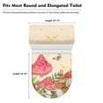 thumbnail image 5 of HELLHERO Mushroom Toilet Bowl Cover Elastic Edge & Easy to Clean Toilet Covers Set Washable Pack of 2 Rabbit, 5 of 5