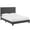 Gray, variant on Hawthorne Collections Modern Button Tufted Fabric Full Platform Bed in Gray