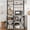 Grey, variant on QinaQin Baking Racks with Power Outlets, 7-Tier Industrial Microwave Oven Racks (With Metal Baskets and Hanging Racks), Large Metal Coffee Bar Counters, Kitchen Baking Racks with Storage Shelves