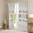 thumbnail image 3 of Manfei Vintage bohemian Exotic Black Out Curtains,Retro Aztec Geometric Curtains Pack of 2 (42x63 Each),Triangel Rhombus Dots Pattern Bedroom Curtains For Kids,Microfiber Bedroom Decor, 3 of 6