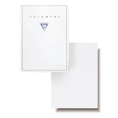 - Clairefontaine Triomphe Stationery Pad Blank White 50 sheets