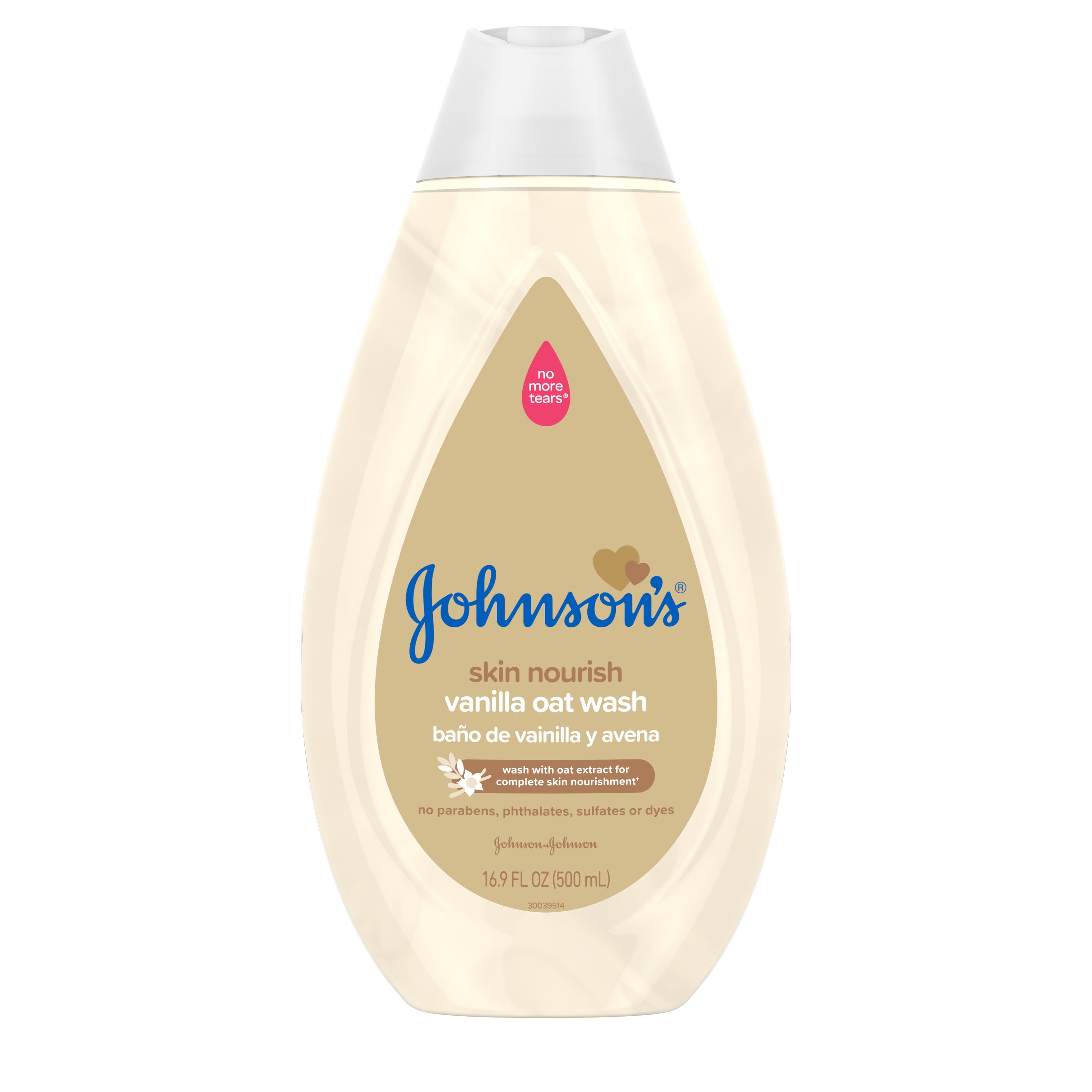Johnson's Skin Nourish Baby Wash With Vanilla & Oat Extract, 16.9 fl. oz