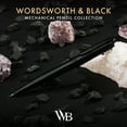 thumbnail image 3 of Wordsworth & Black Luxury Erudite Mechanical Pencil Set- Refillable Pencil, Gift Case; Journaling, Calligraphy, Drawing, Smooth Writing [All Black], 3 of 10