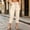 A386 Beige, variant on Women's Casual Cropped Pants Elastic Waist Drawstring Capris with Pockets Side Button Detail Relaxed Fit Lightweight Trousers for Lounge Summer Beach Walk