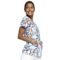 thumbnail image 4 of Tooniforms Scrubs Top For Women V-Neck Plus Size TF638, 2XL, Tropical Tigger, 4 of 7