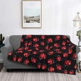 thumbnail image 2 of Fuzoiu Beautiful Red Ladybug Print Flannel Blanket,Throw Blanket,Flannel Home Decor,Fleece Bed Blankets,Cozy Soft Blanket for Bed, Sofa, Camping, and Travel-60"x50", 2 of 6