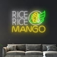 thumbnail image 4 of Handmadetneonsign Rice Rice Mango Neon Sign, ThaiLand Food Wall Art Decor, Thailand Restaurant Wall Decor, 4 of 4